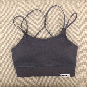 Purple ribbed Gymshark sports bra